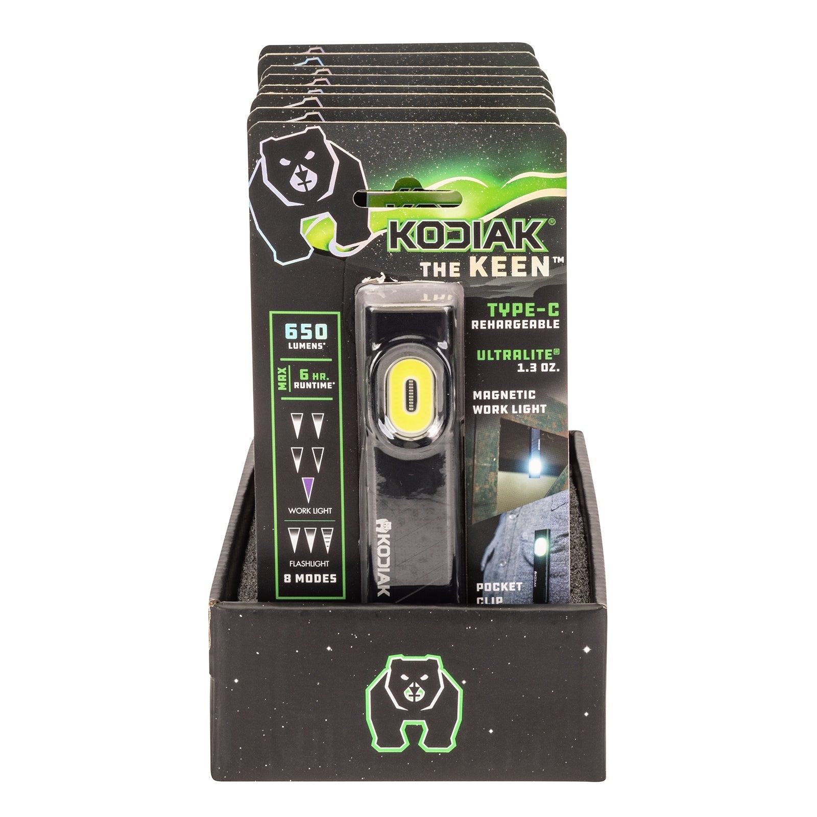 Kodiak® Keen Rechargeable 8 Mode Pocket Work Light and Flashlight