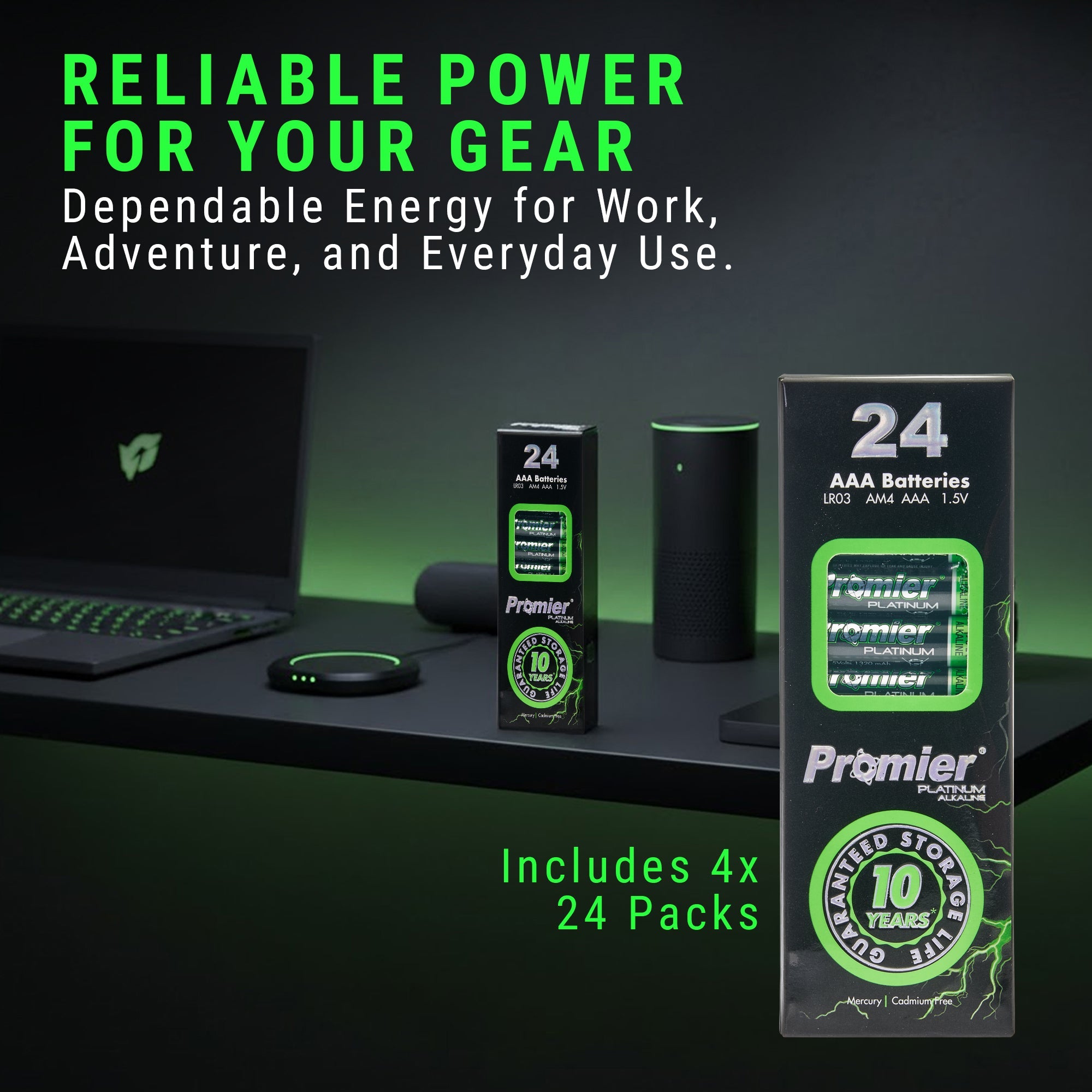 Promier® AAA Platinum Alkaline Battery 96 Pack - LitezAll - Alkaline Batteries - 3
